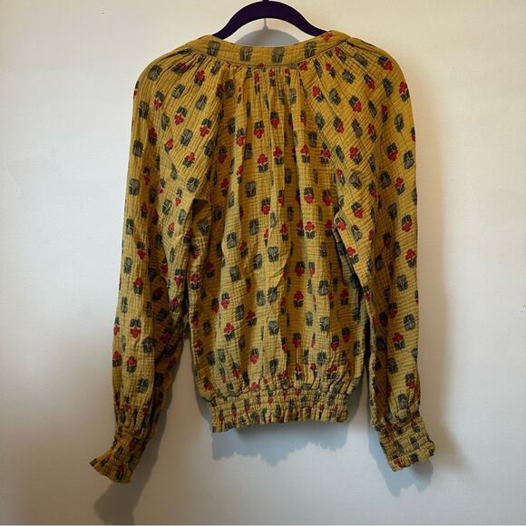 Porridge Clothing Anthropologie Muslin Cotton Blouse Top Women’s size Small boho - Picture 7 of 7